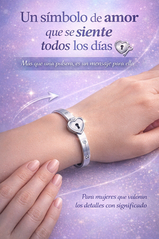 Love Lock – Pulsera y Collar del Amor El símbolo que representa que tu corazón ya tiene dueño